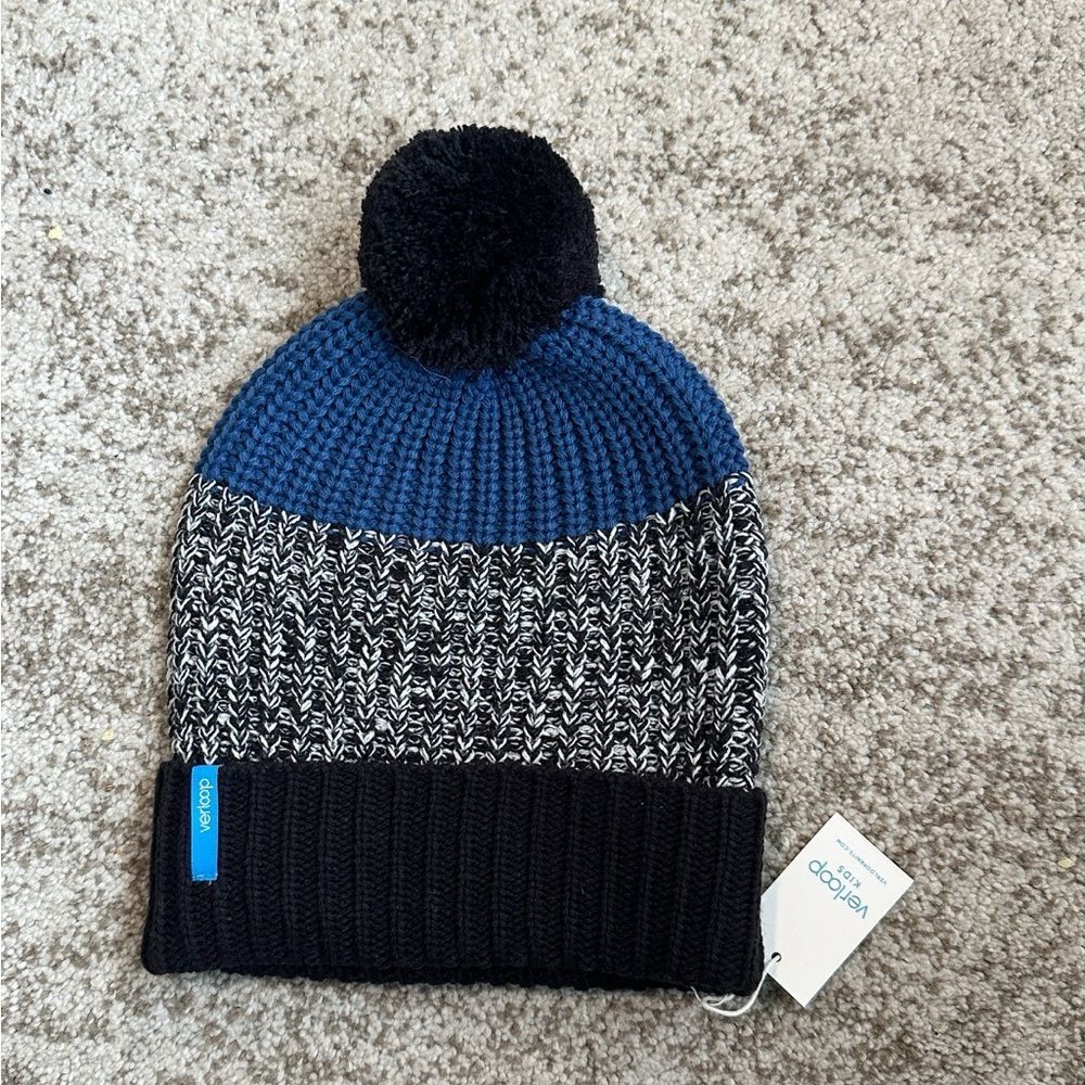 Verloop Kids Knit Beanie with Pom Pom (New)